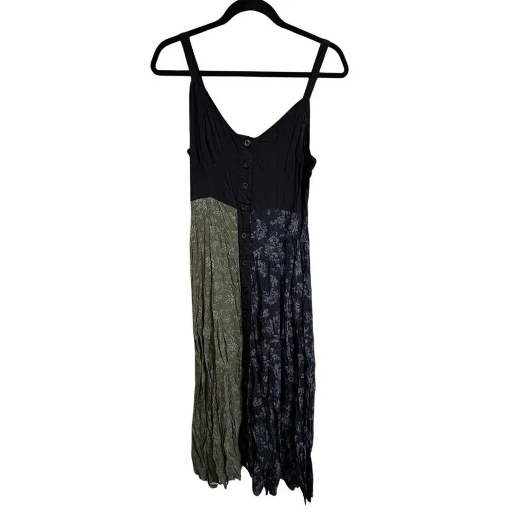 Thorn & Fable Hot Topic Skeleton Fairy Green Black Colorblock Dress L - Picture 4 of 9